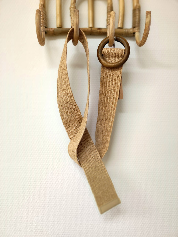 elastischer Taillengürtel - Kleidergürtel - Hosengürtel - hellbraun