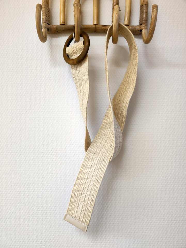 elastischer Taillengürtel - Kleidergürtel - Hosengürtel - beige