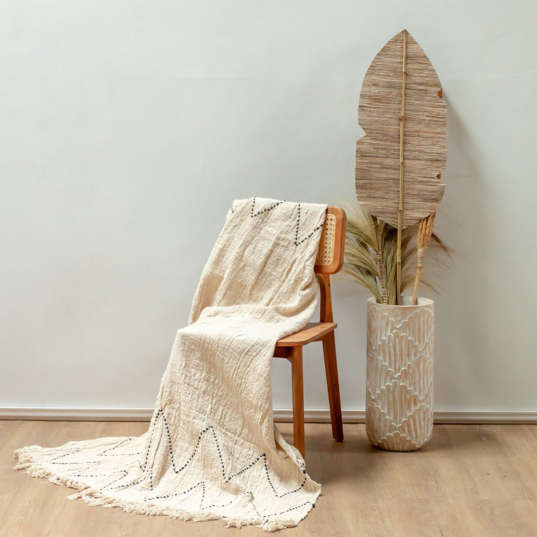 Handgewebte Tagesdecke im Boho-Stil LINGGAH - Bettdecke - Sofadecke - Überwurf