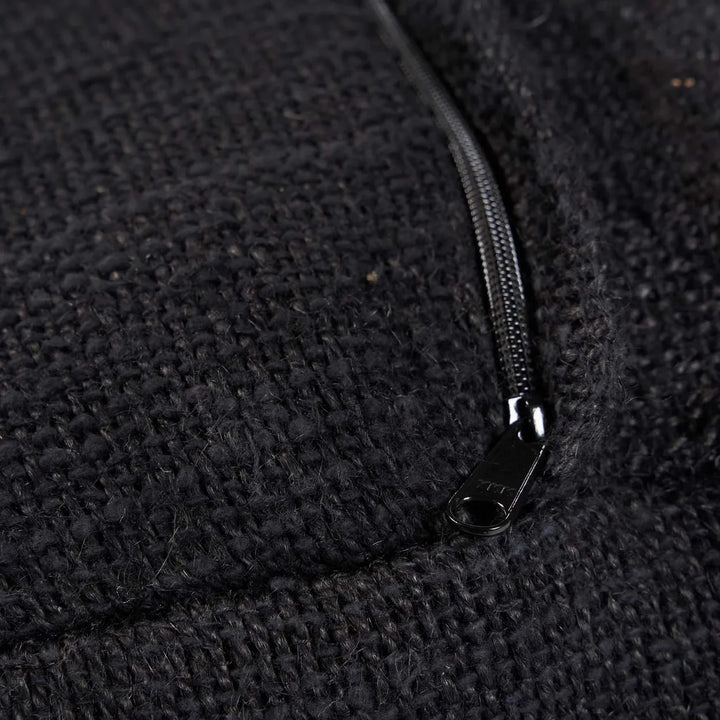 Der "Comfy Pouf" - Schwarz - Sitzhocker für Boho Einrichtung