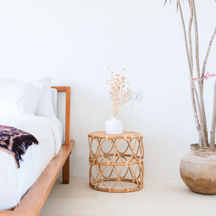 runder Beistelltisch MUARA – kleiner Couchtisch – Nachttisch - Pflanzenständer