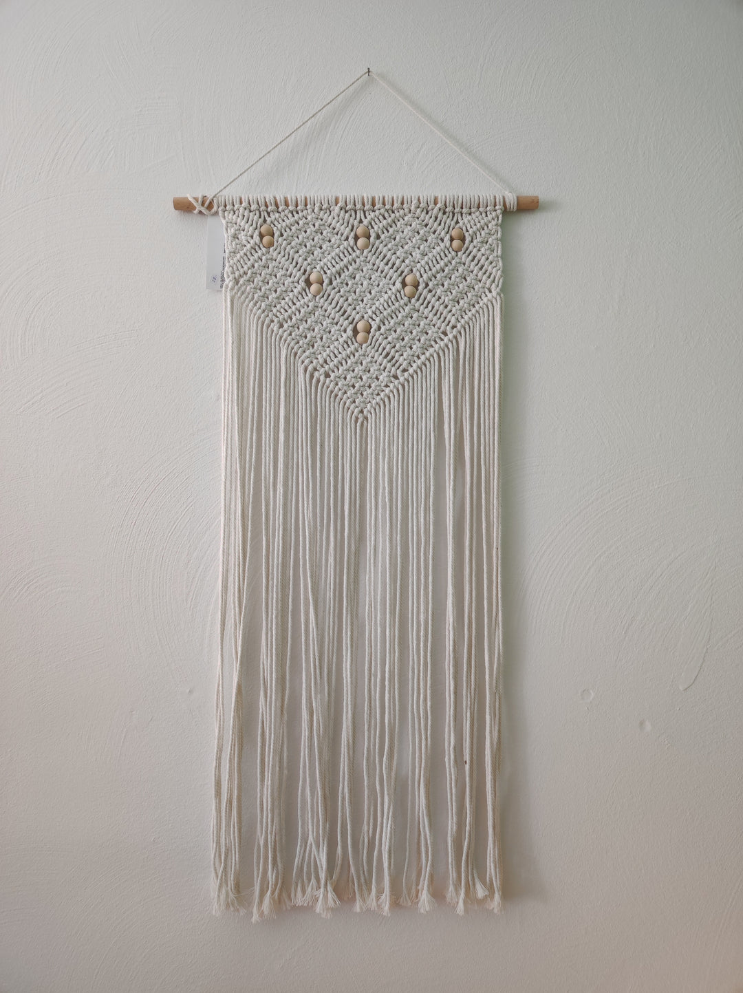 Makramee Wandhänger Lang – Boho Wanddeko aus Baumwolle