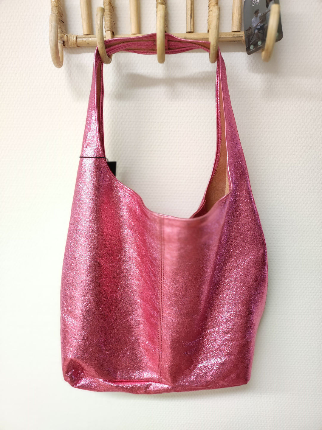 Tasche metallic pink