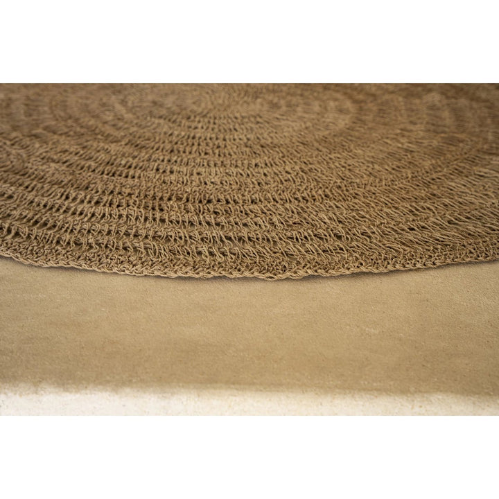 Der runde Seagrass Teppich - Natur - 100cm - Bohostil
