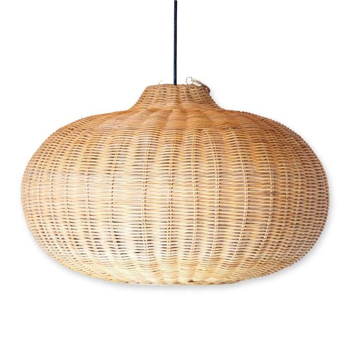 Handgefertigter Rattan-Lampenschirm ANJANI – Pendelleuchte – Boho Deckenlampe