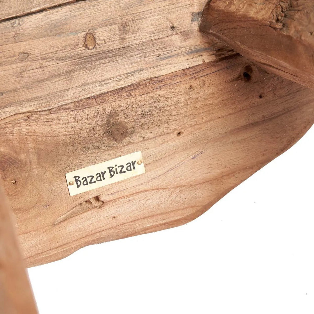 Der "Marabunta" Rustikaler Beistelltisch - Natur - Bohostil Hocker