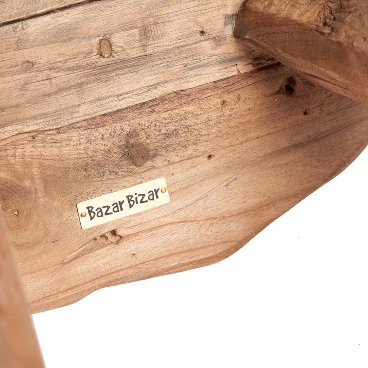 Der "Marabunta" Rustikaler Beistelltisch - Natur - Bohostil Hocker
