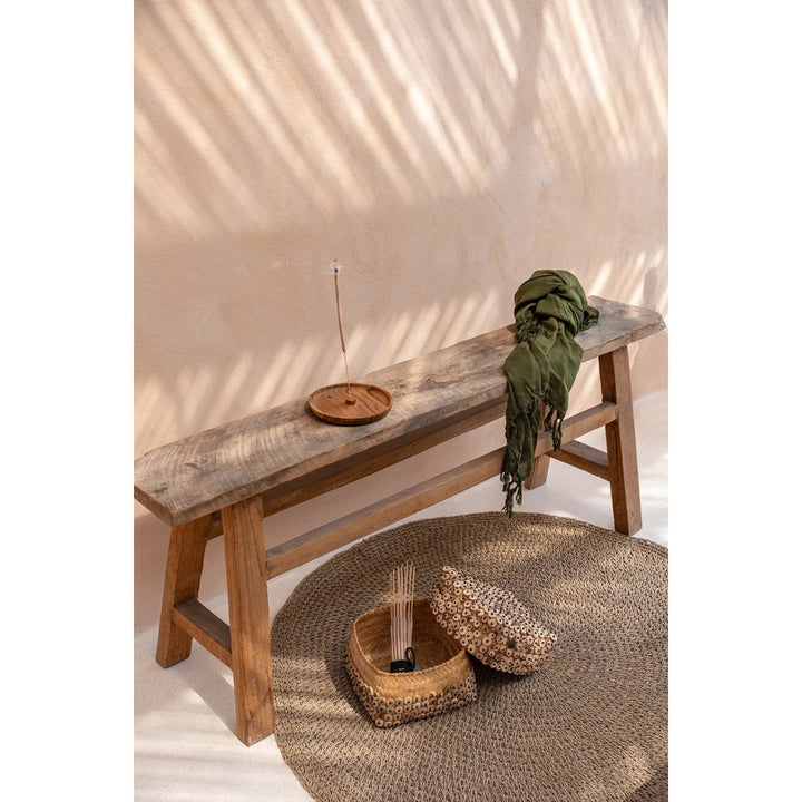 Der runde Seagrass Teppich - Natur - 100cm - Bohostil