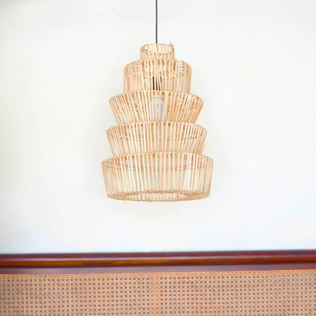 Boho Rattan Lampenschirm MULIA - Pendelleuchte - Hängelampe