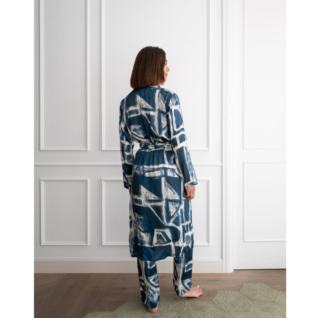 Kimono GREEK - blau-weiß - XS/S