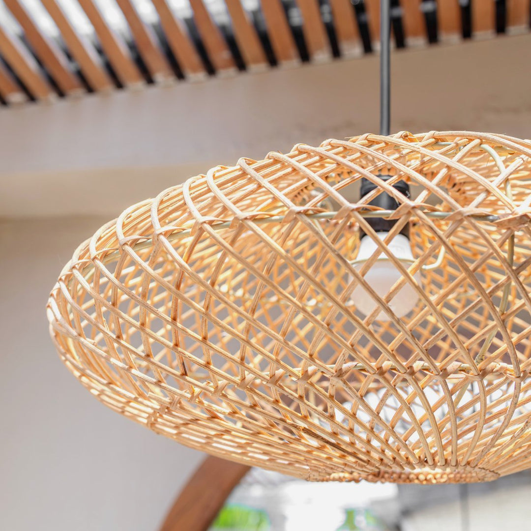 Rattan Boho Lampenschirm ARANA - Deckenleuchte - Hängelampe