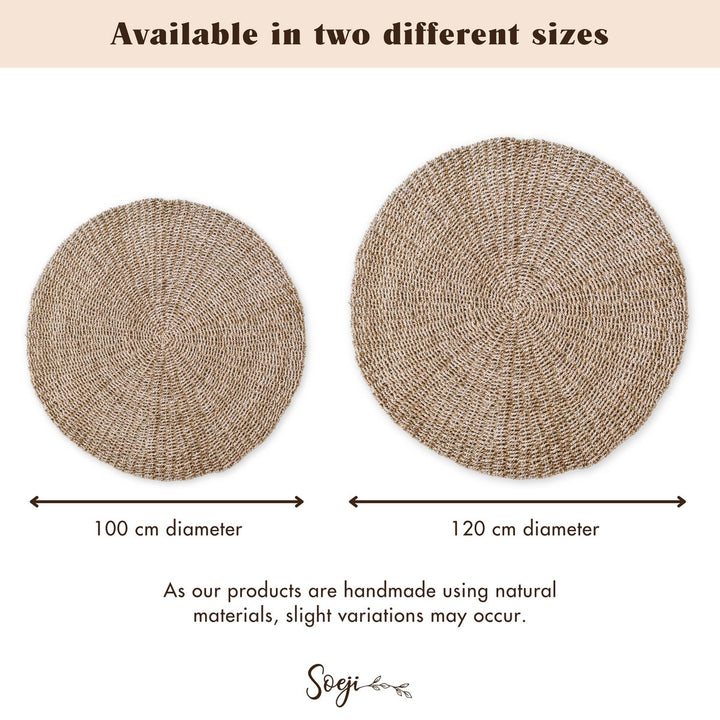 Seegrasteppich LOKA – Handgewebter Teppich im Boho-Stil aus natürlichen Seegrasfasern