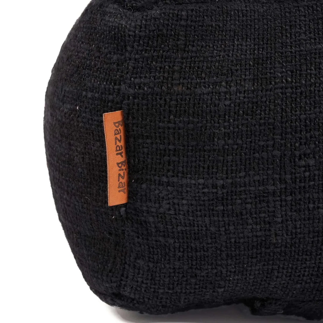 Der "Comfy Pouf" - Schwarz - Sitzhocker für Boho Einrichtung