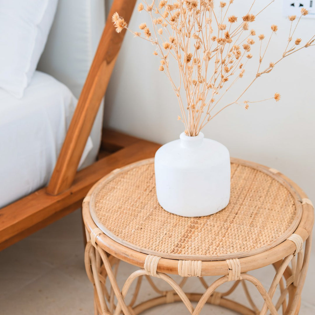 runder Beistelltisch MUARA – kleiner Couchtisch – Nachttisch - Pflanzenständer