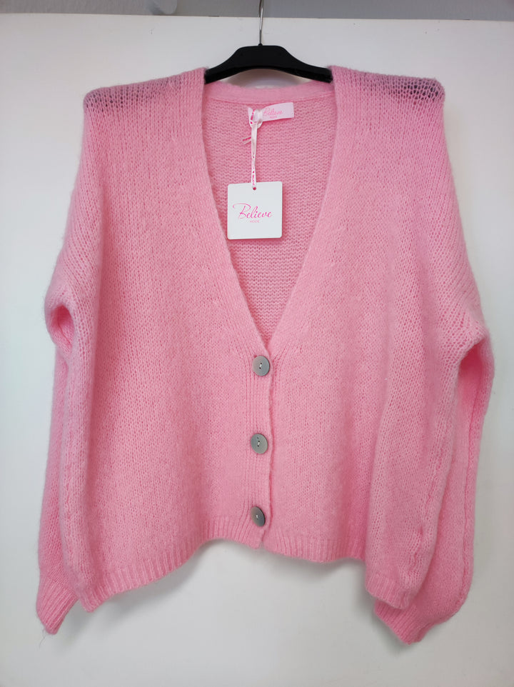 Strickjacke - Cardigan - rosa