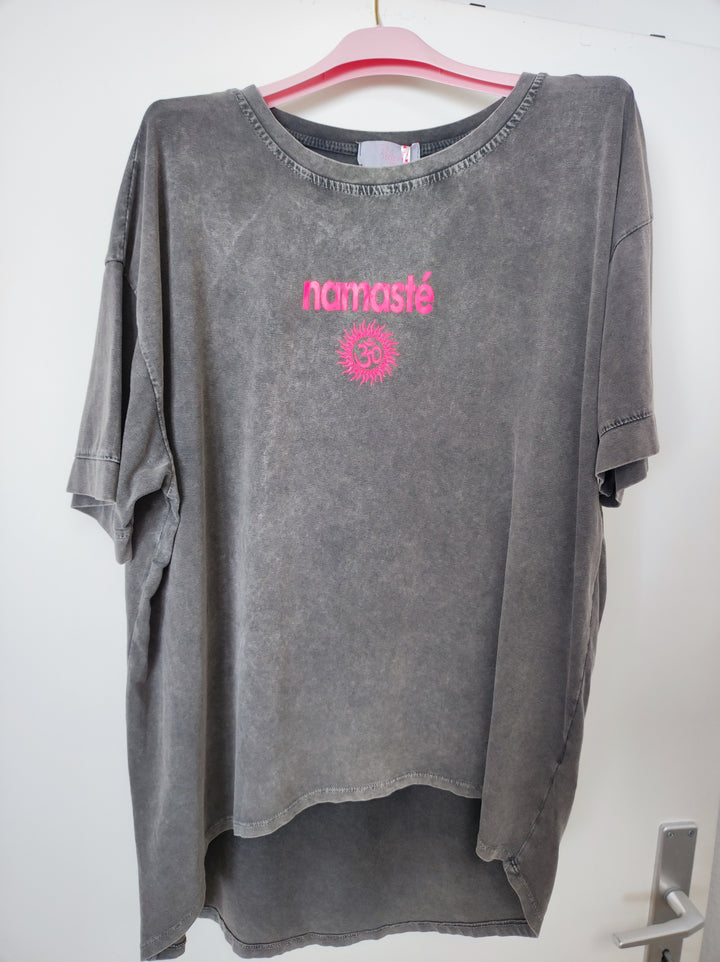 Shirt - Namaste - dunkelgrau