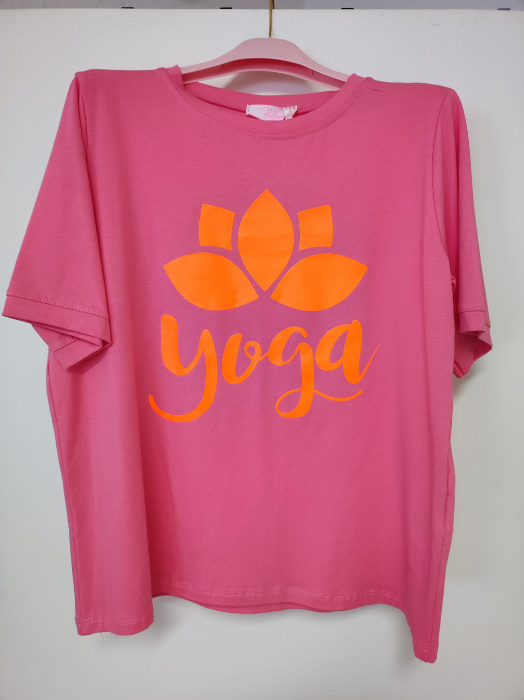 Shirt YOGA - pink neonorange