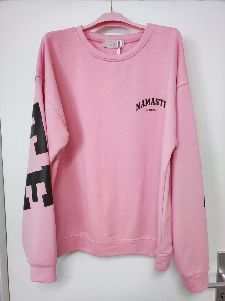 Pulli NAMASTE - rosa braun