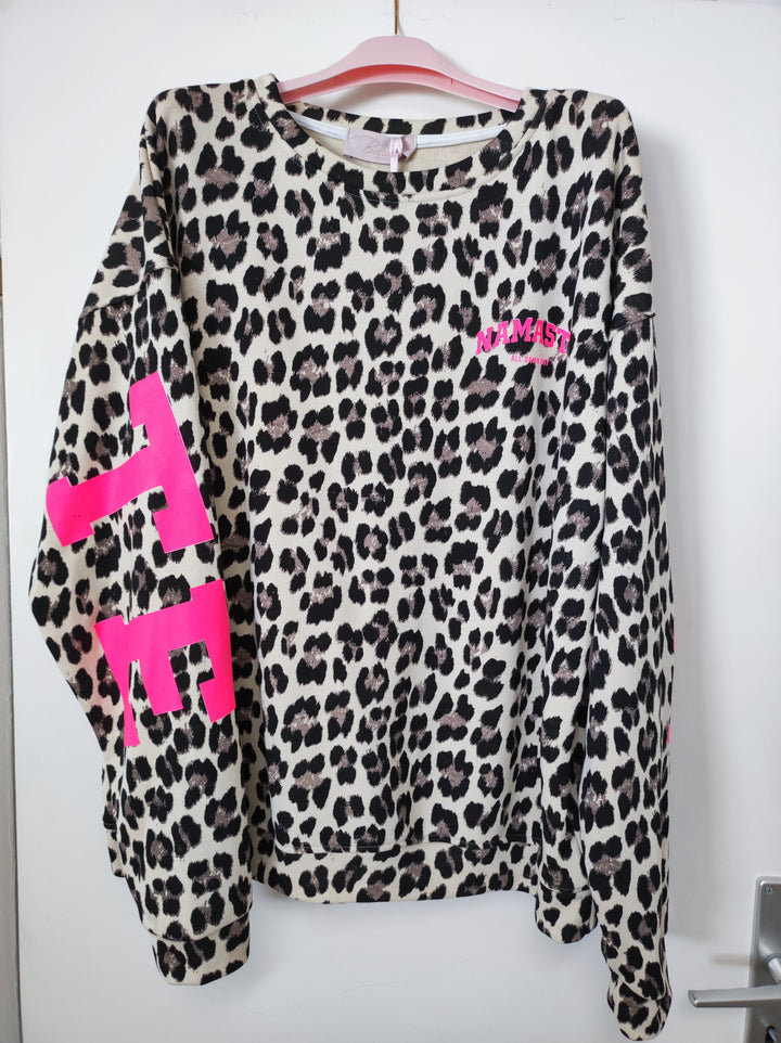 Pulli NAMASTE - Leo hell - neonpink