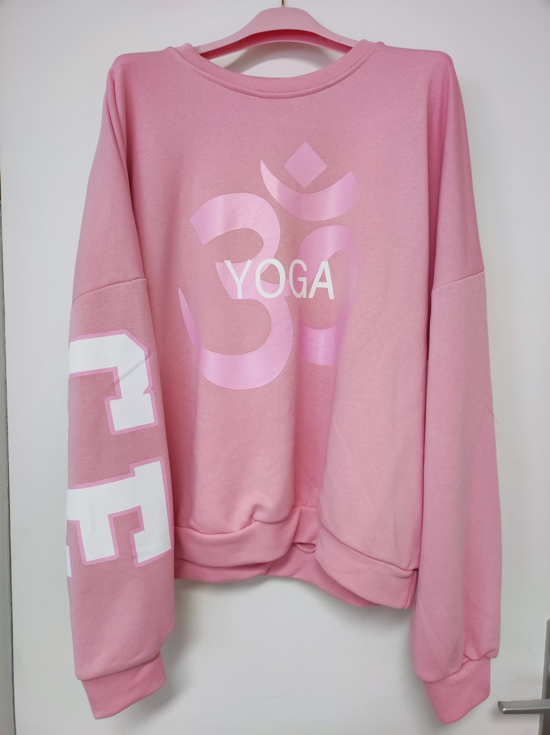 Pulli YOGA / BALANCE - rosa weiß