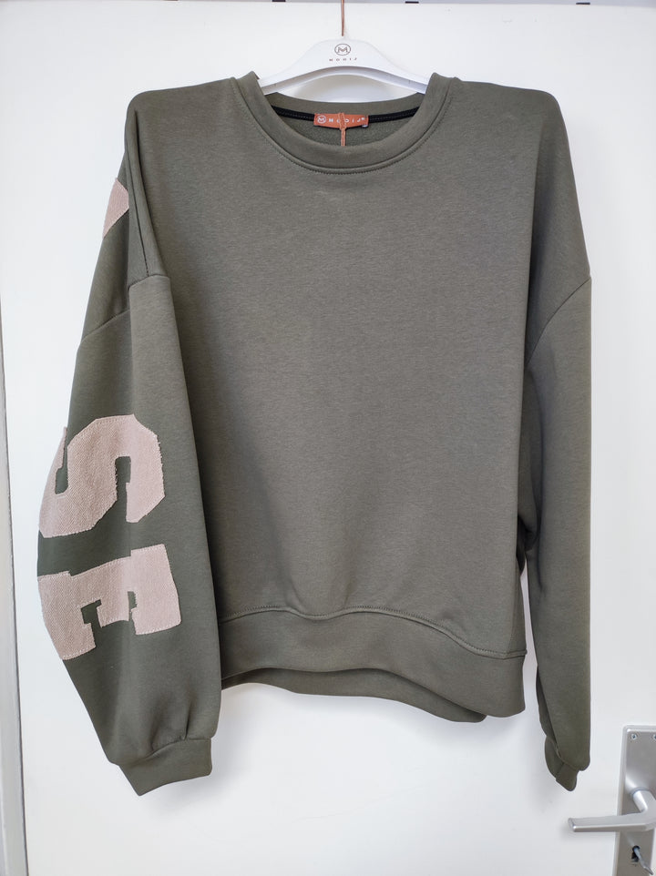 Sweatpulli PARADISE - oliv beige