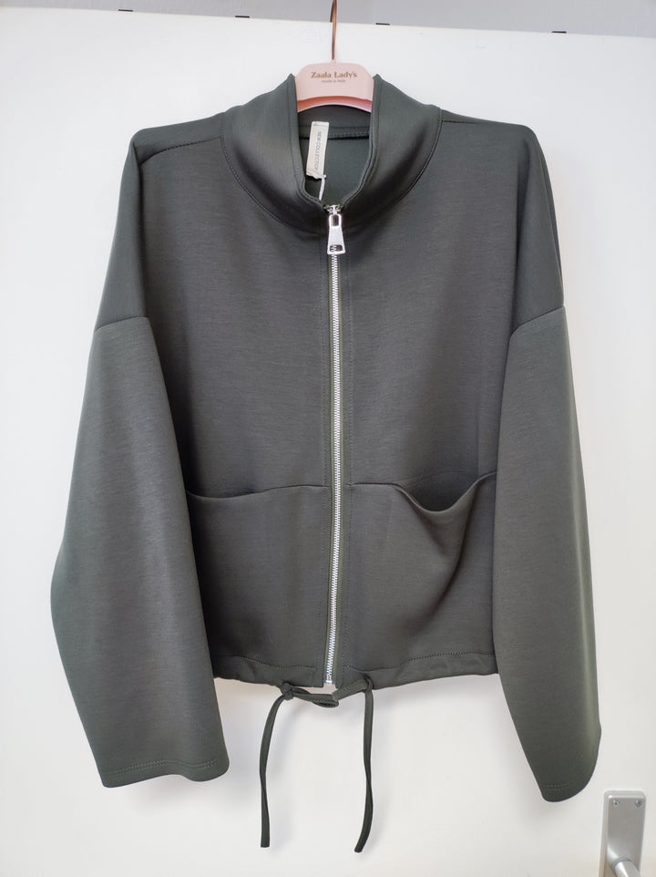Jacke / Trainingsjacke - dunkelgrün