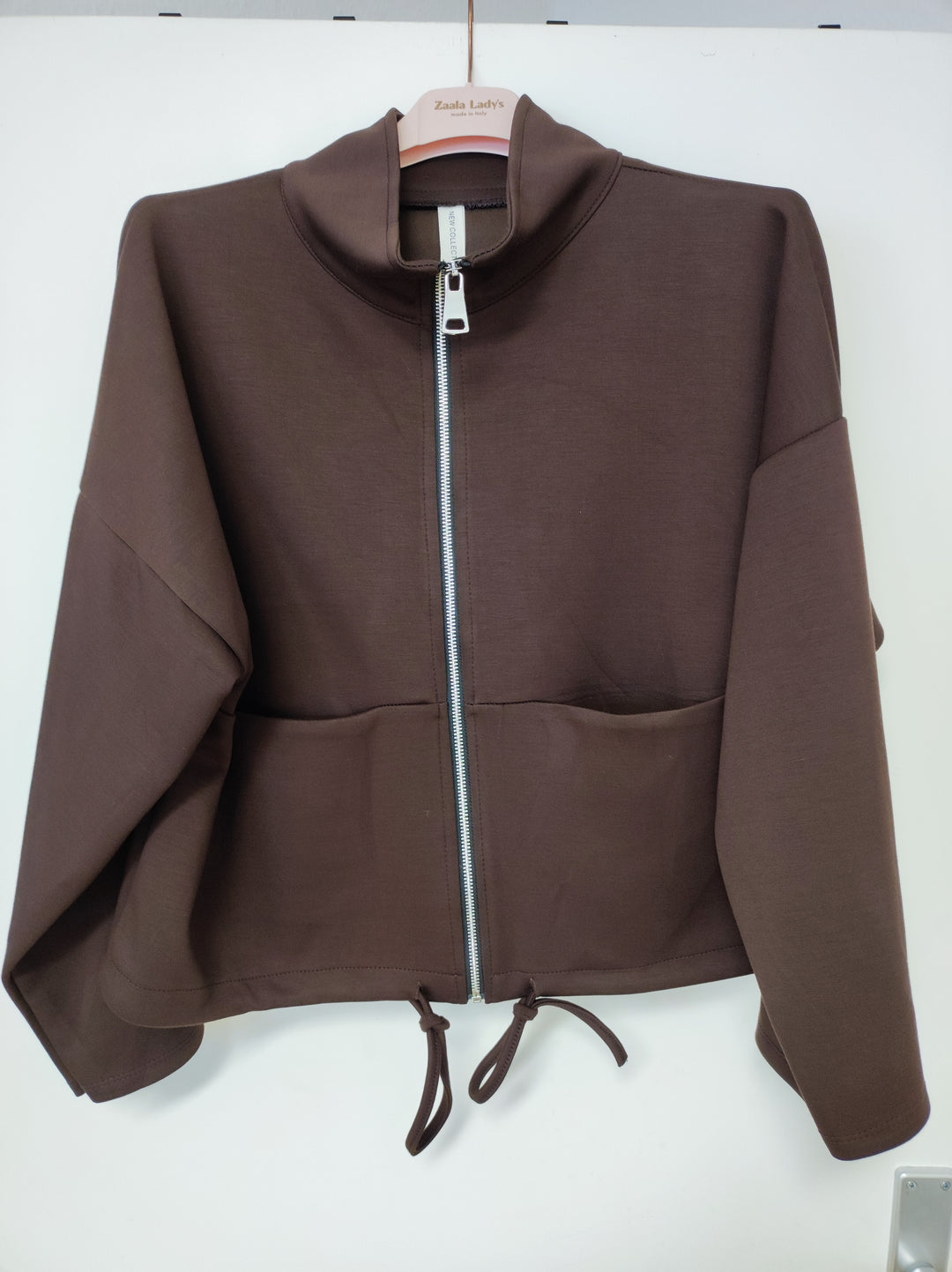 Jacke / Trainingsjacke - dunkelbraun