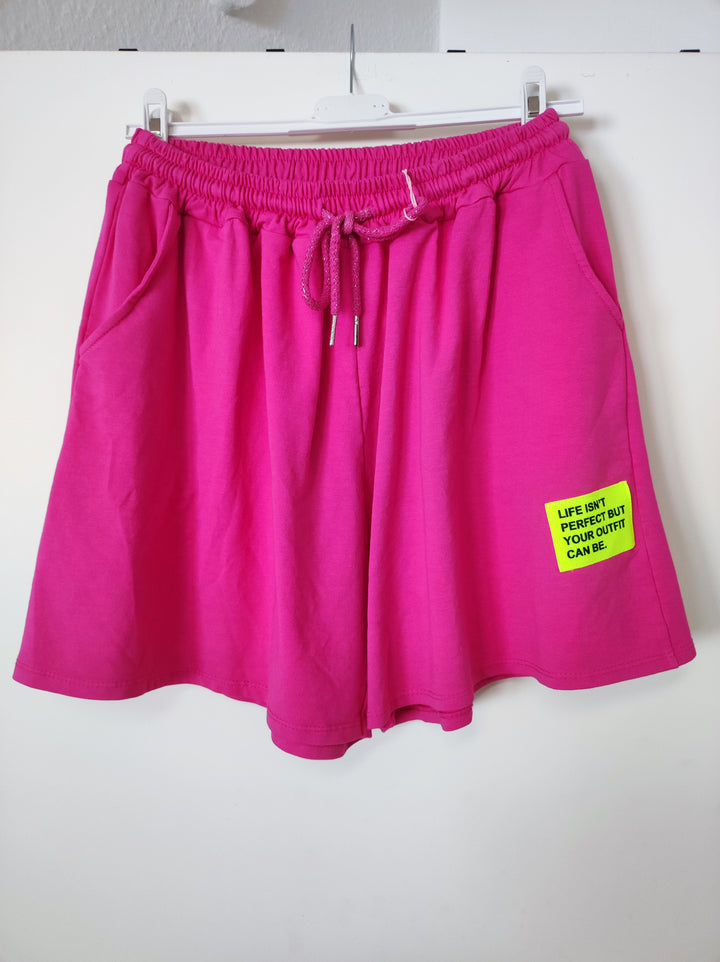 Hose / Shorts - pink - Statement Patch Neon