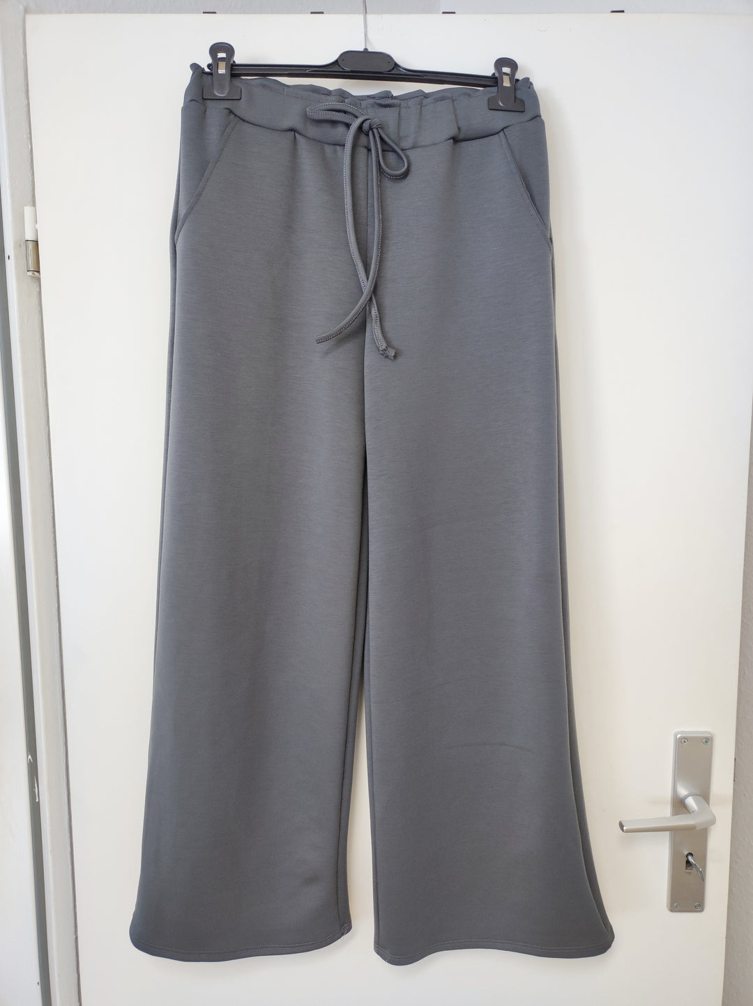 Hose - anthrazit - weites Bein, Gummibund