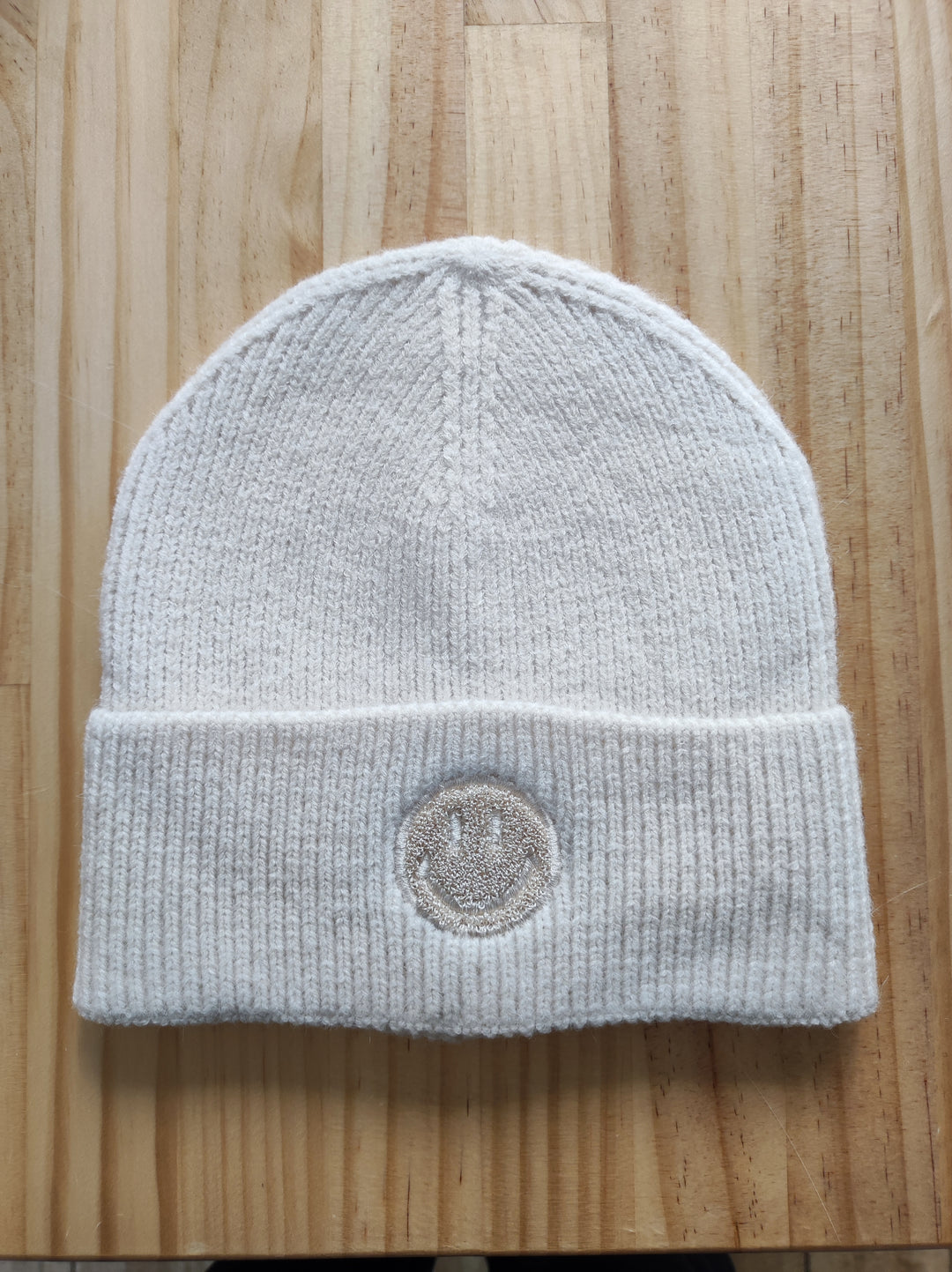 Mütze / Beanie - SMILEY - creme