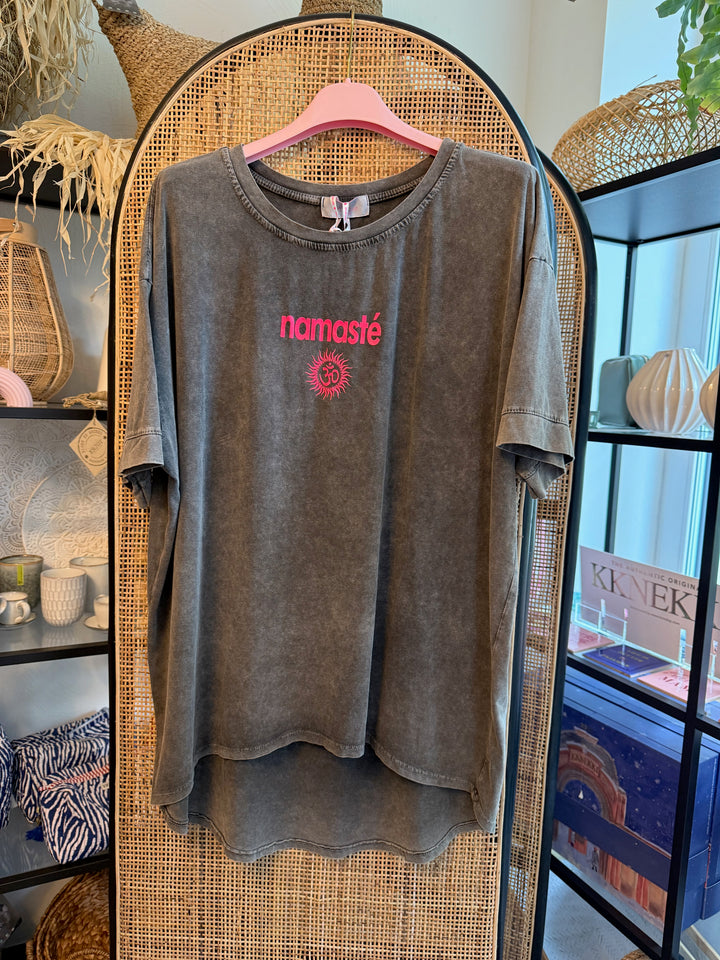 Shirt - Namaste - dunkelgrau