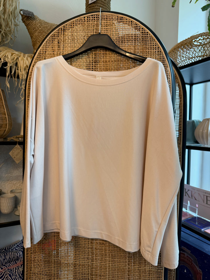 Shirt - creme-beige - langarm