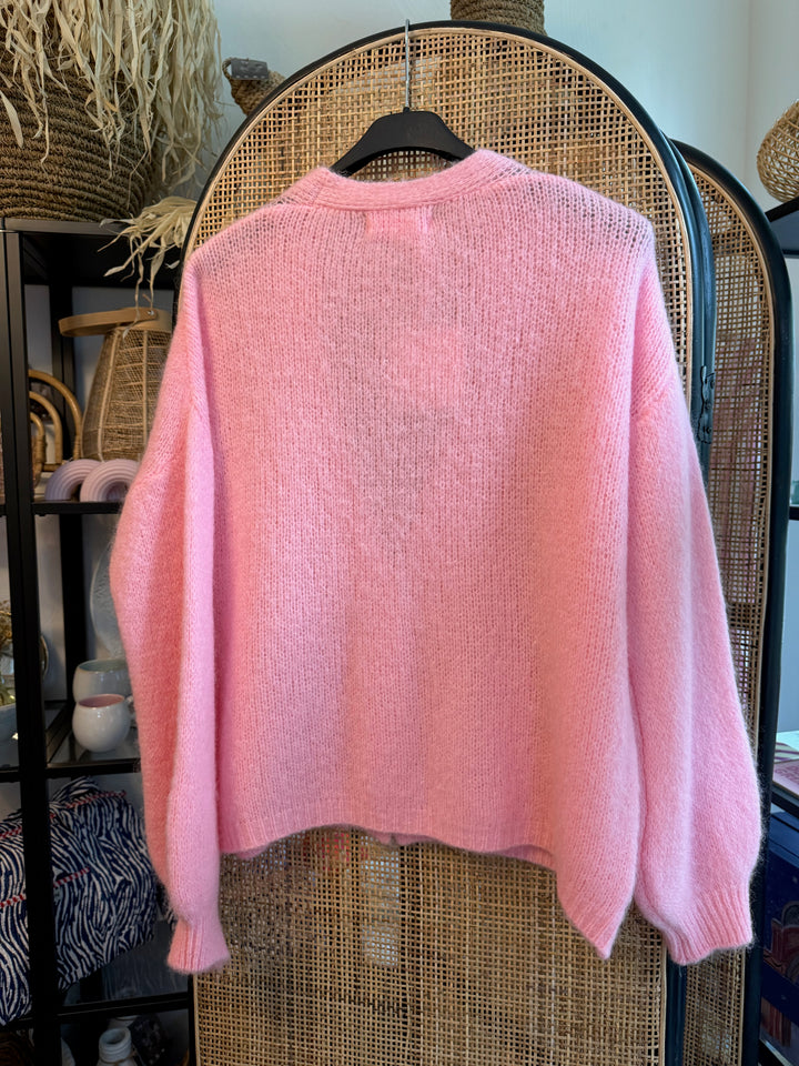 Strickjacke - Cardigan - rosa