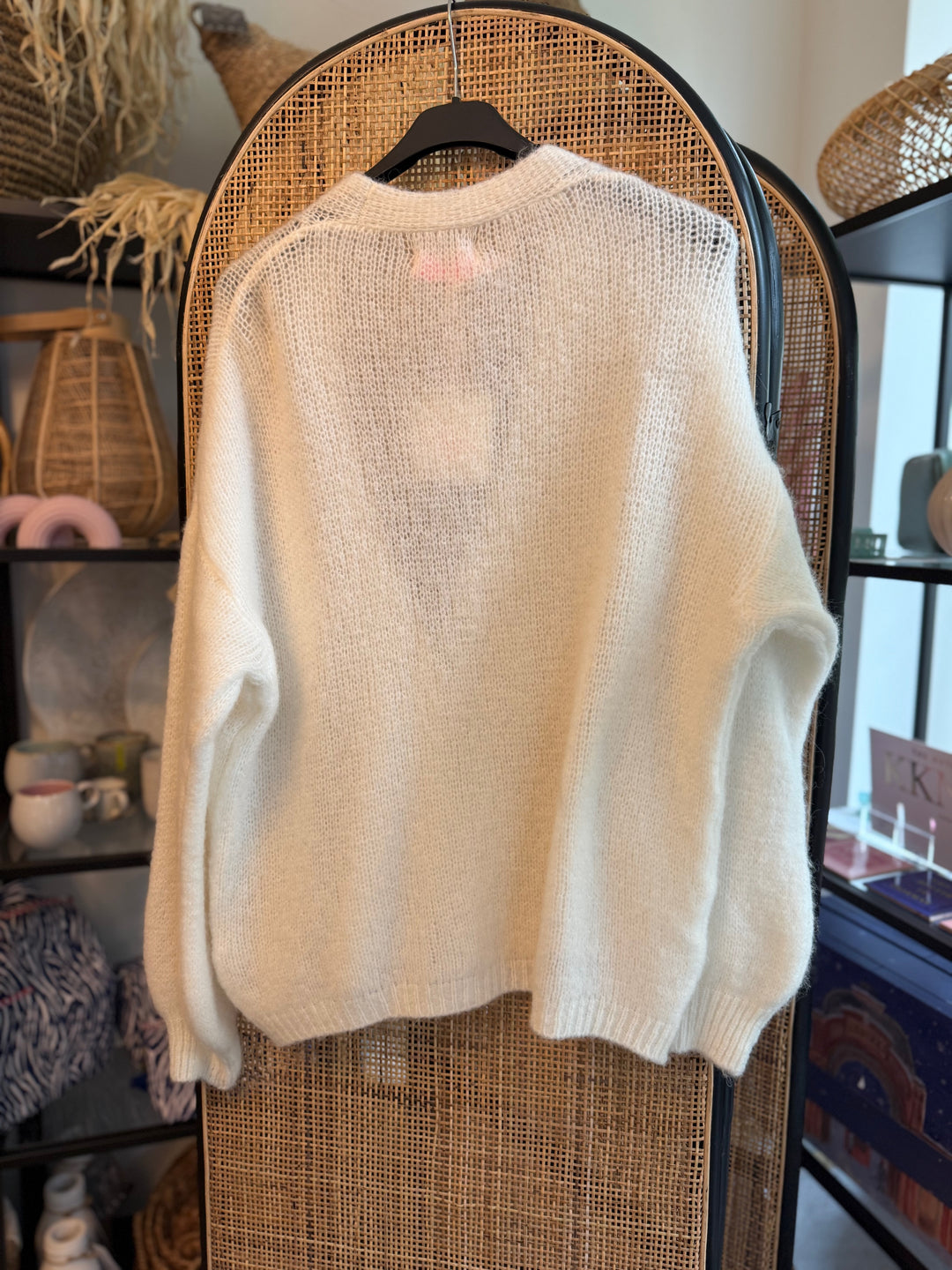 Strickjacke - Cardigan - weiß