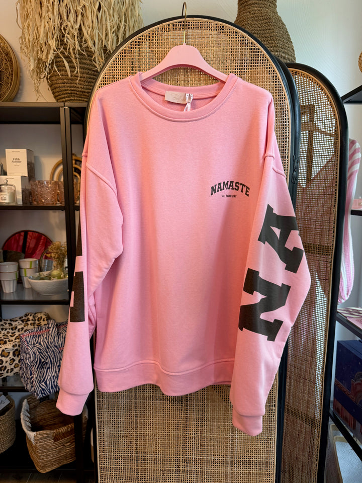 Pulli NAMASTE - rosa braun