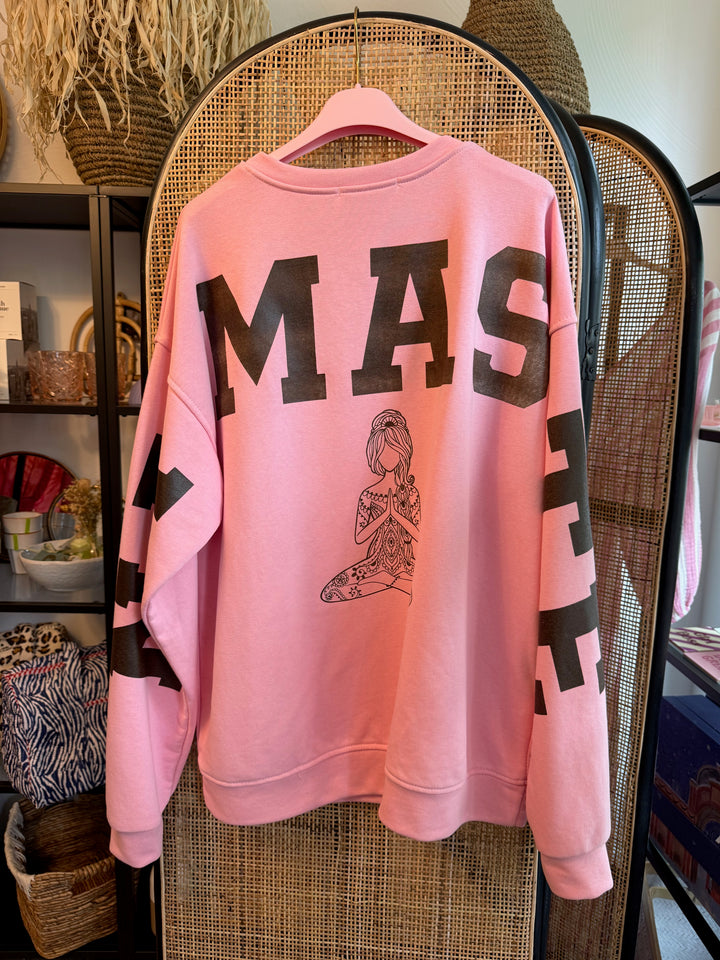 Pulli NAMASTE - rosa braun