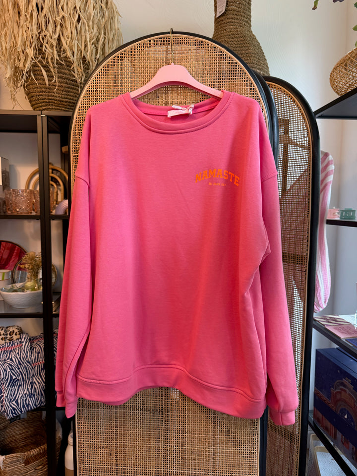 Pulli NAMASTE - pink neonorange