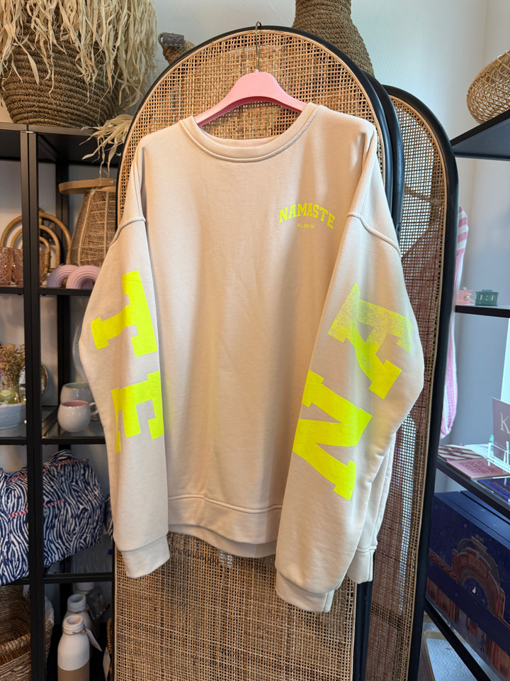 Pulli NAMASTE - sand neongelb