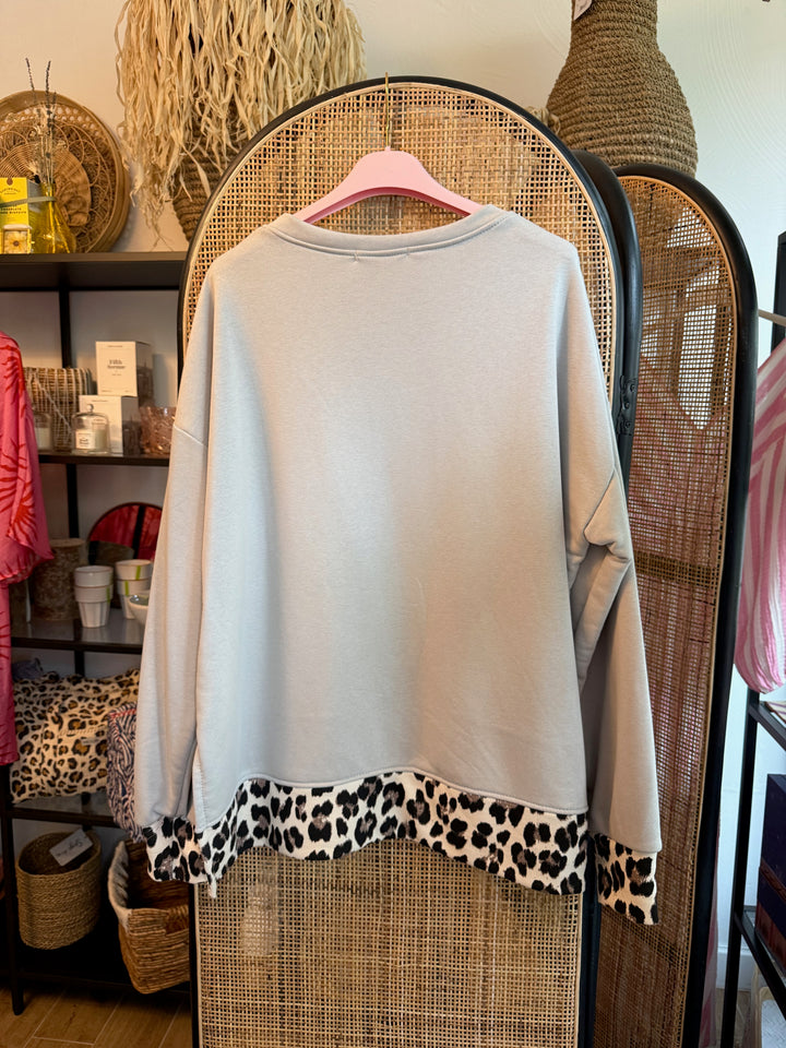 Pulli HEY - Leo - grau