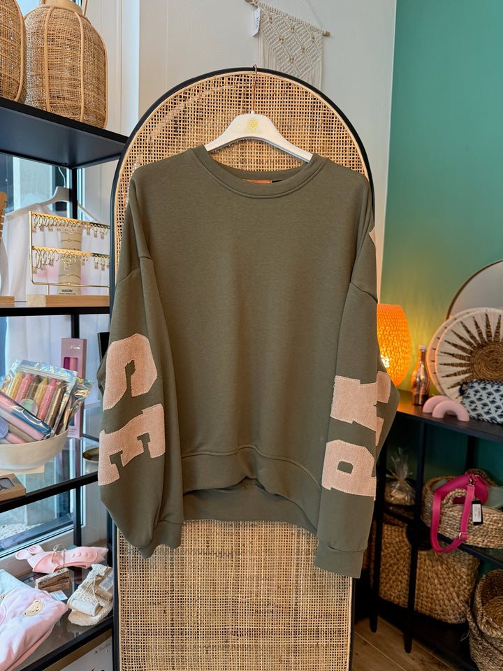Sweatpulli PARADISE - oliv beige