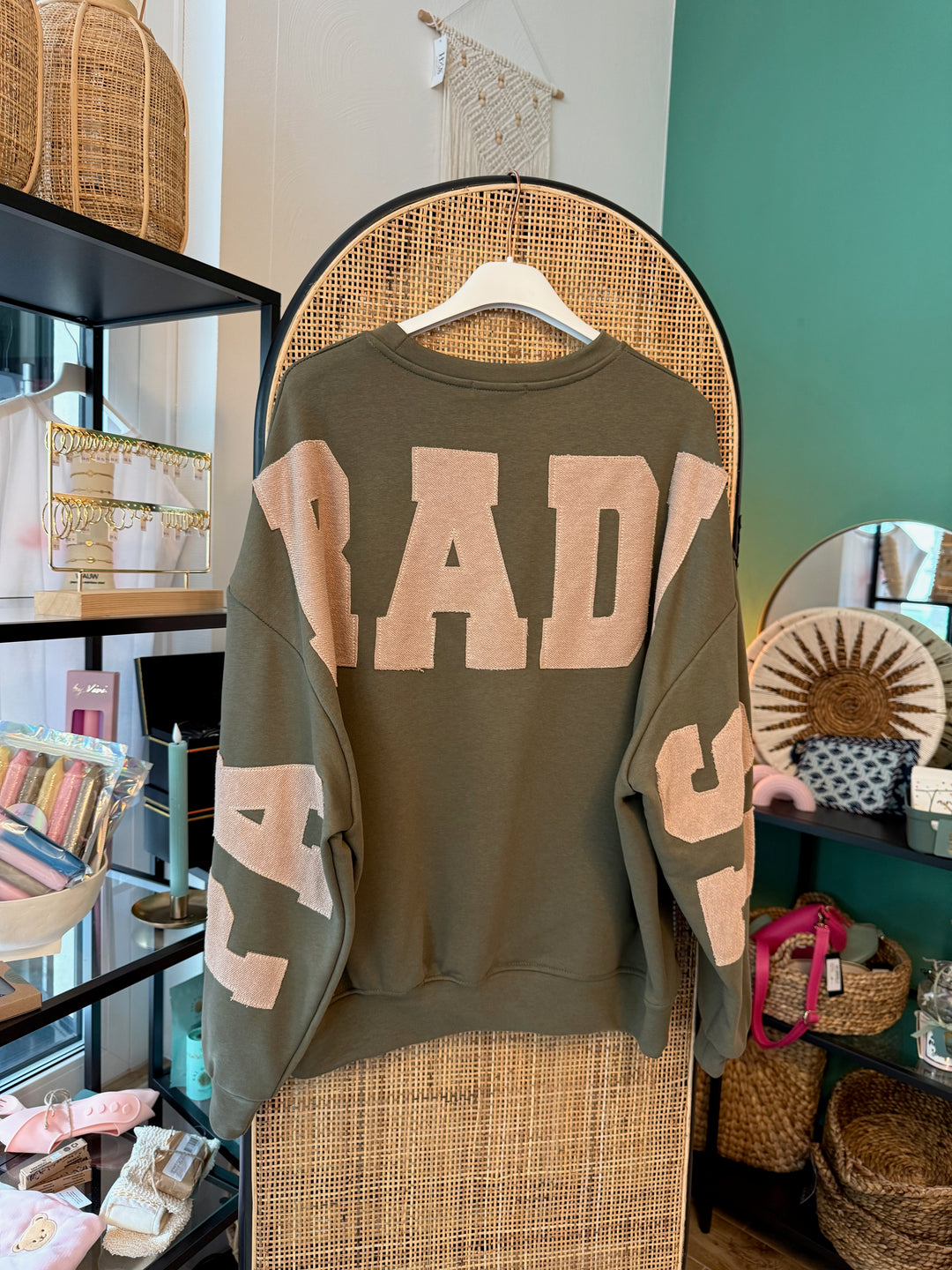 Sweatpulli PARADISE - oliv beige