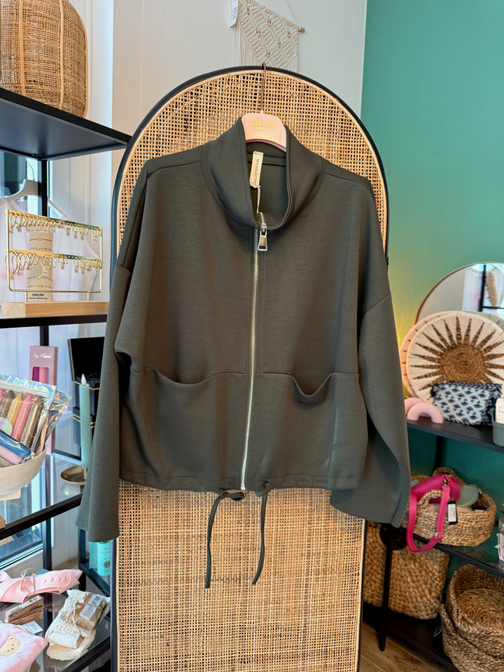 Jacke / Trainingsjacke - dunkelgrün