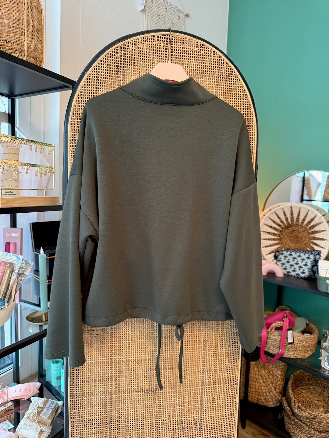 Jacke / Trainingsjacke - dunkelgrün