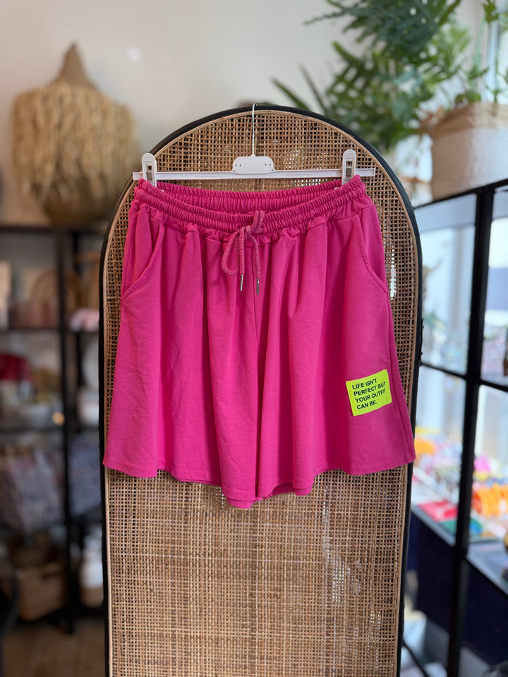 Hose / Shorts - pink - Statement Patch Neon