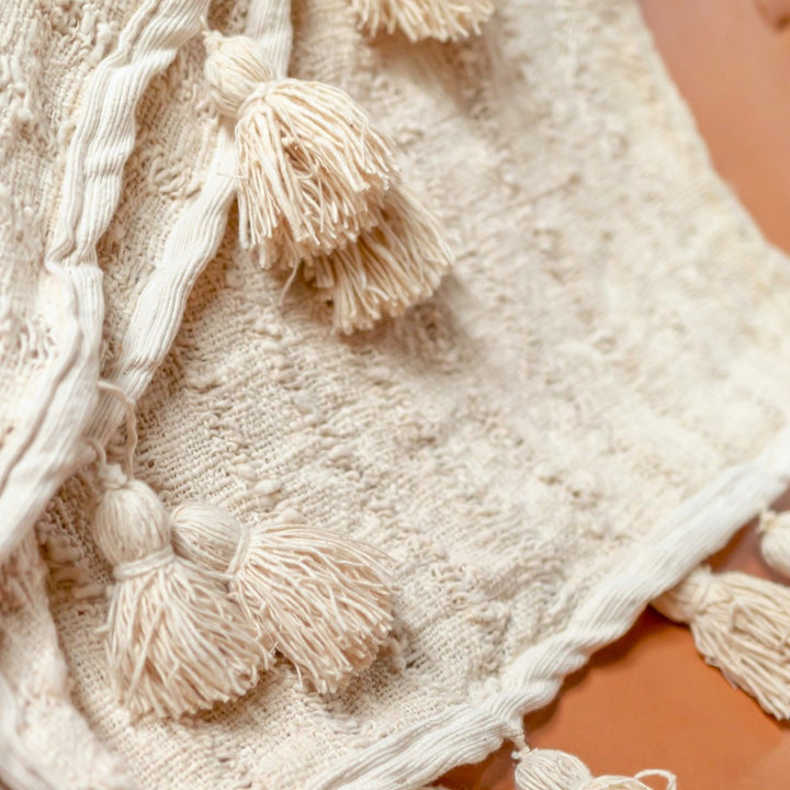 Baumwolldecke TENUN im Bohostil - handgewebte Tagesdecke - Bettüberwurf - Sofadecke