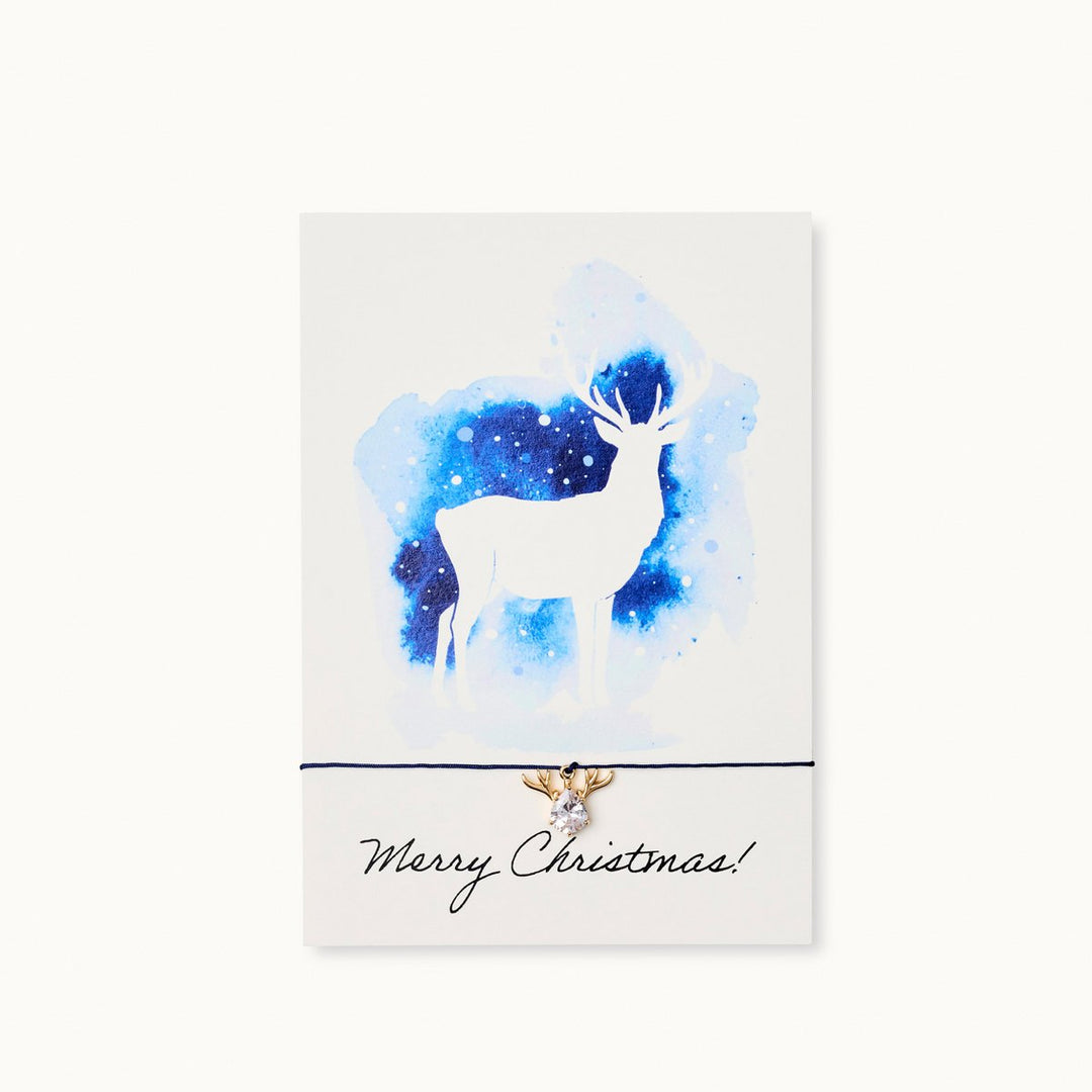 Armbandkarte: Merry Christmas - Rentier