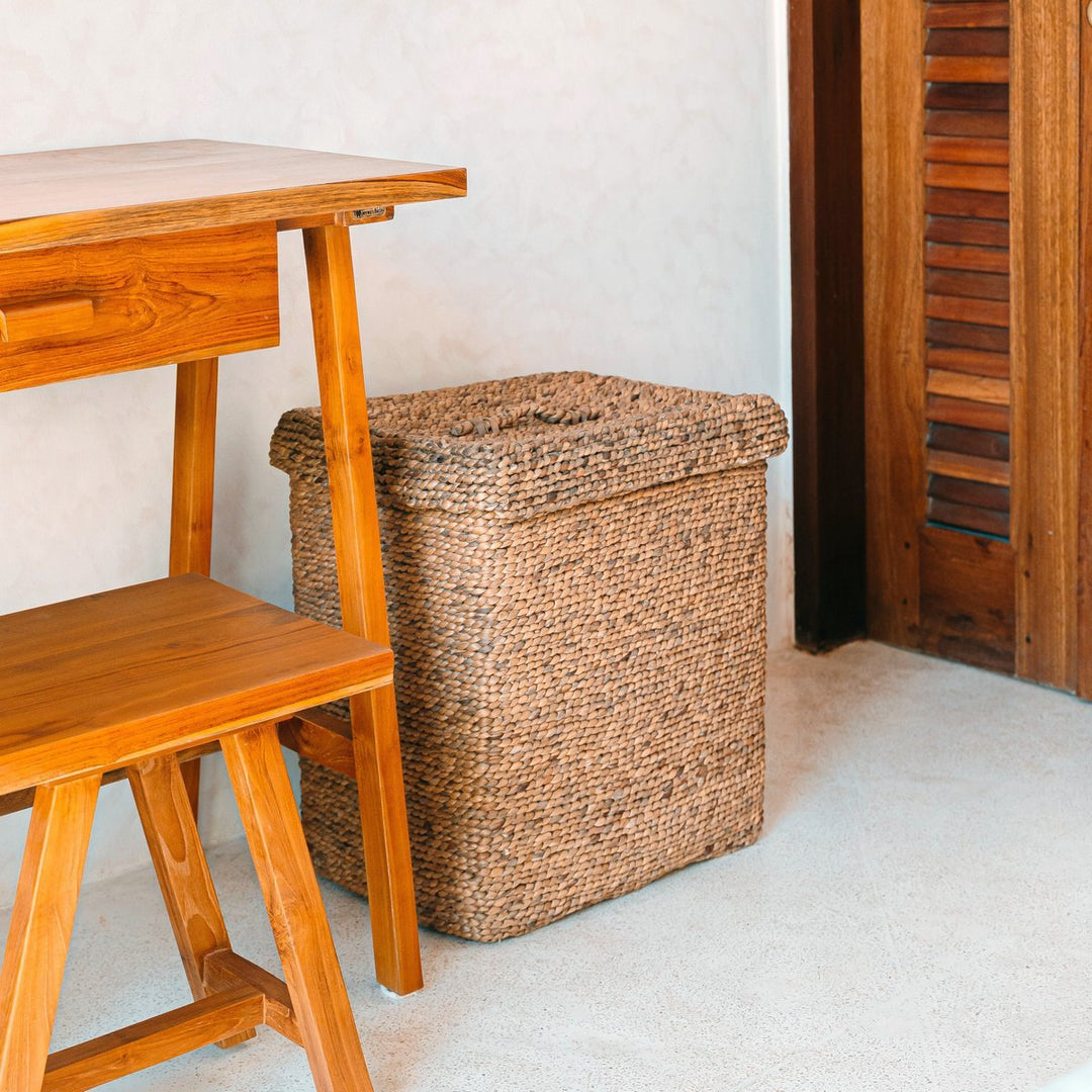 Wäschekorb SEMERU - handgefertigter Aufbewahrungskorb - Boho Dekokorb