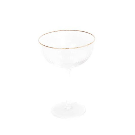 Champagner Gläser 2er-Set mit Goldrand