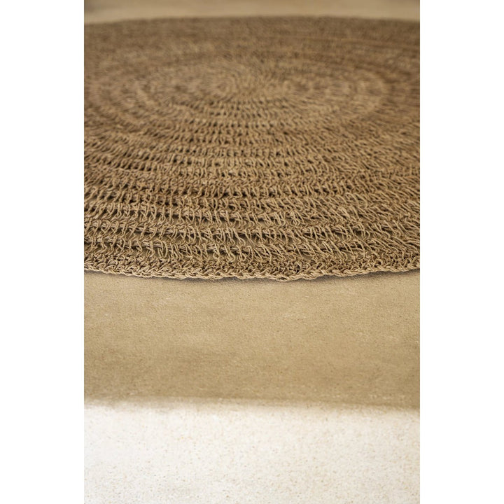 Der runde Seagrass Teppich - Natur - 100cm - Bohostil