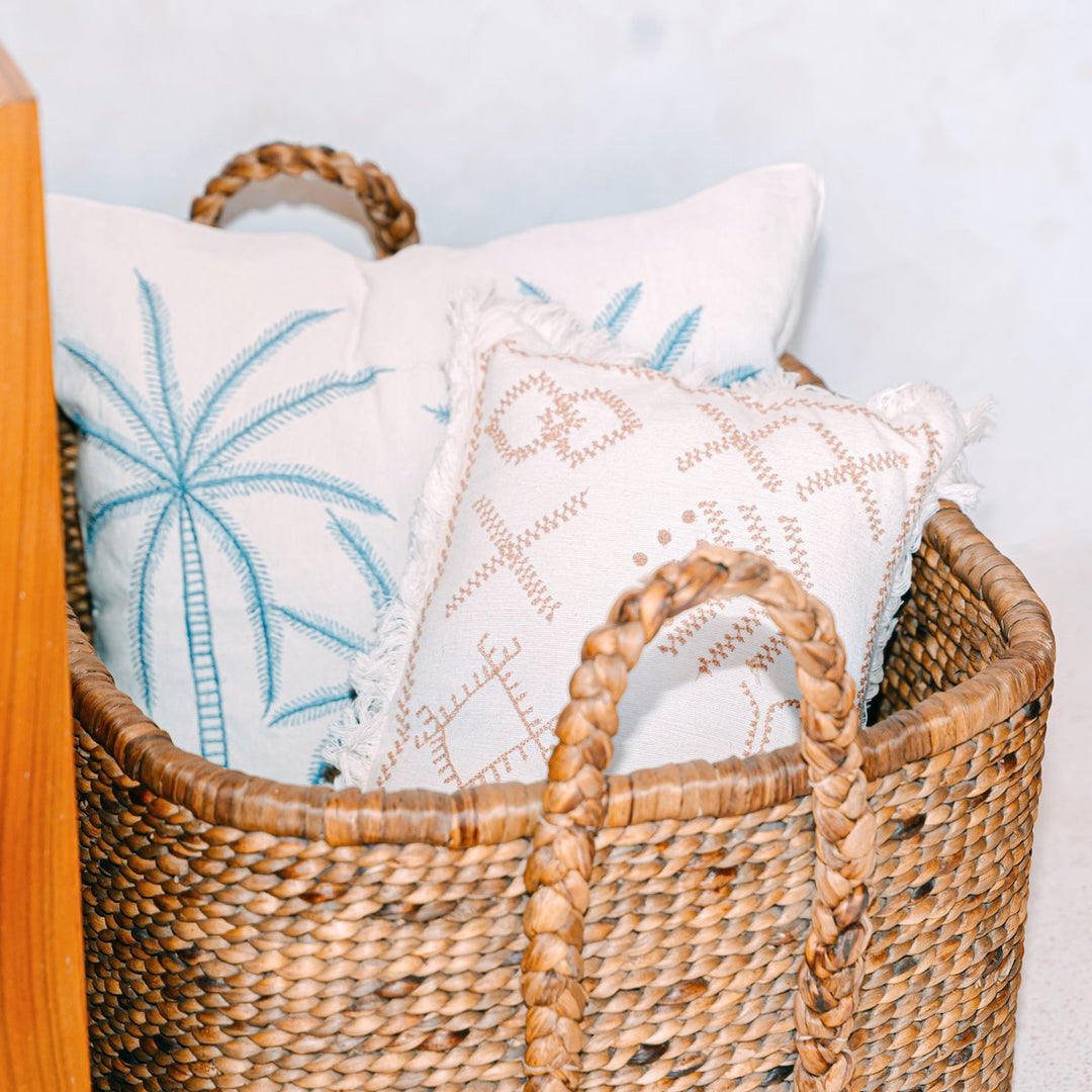 Wäschekorb MENTARI - Boho Dekokorb - handgefertigter Aufbewahrungskorb